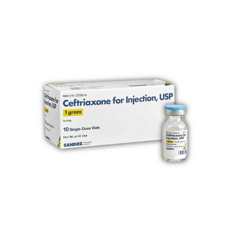 Ceftriaxone Powder Injection Vial - 1g (10) *POM*