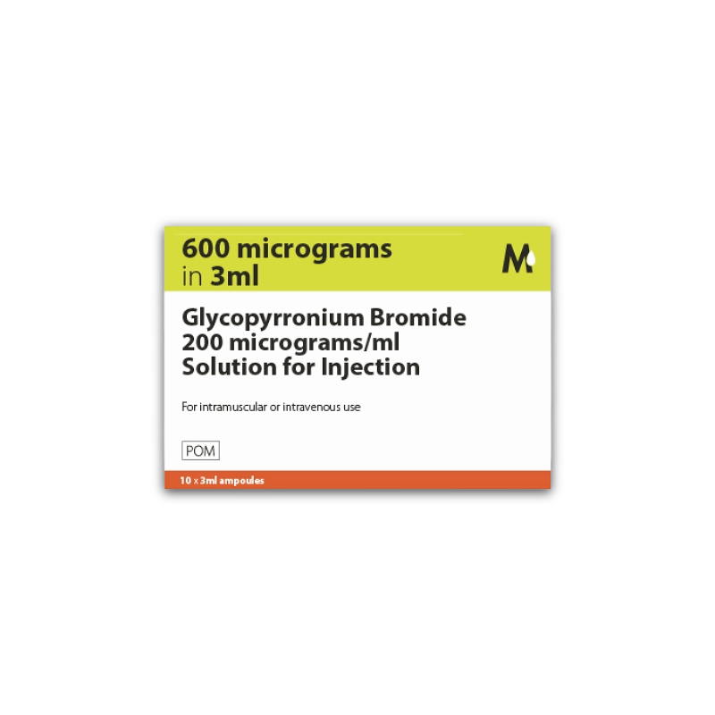 Glycopyrronium 600mcg - 3ml MPI Inj (10) *POM*