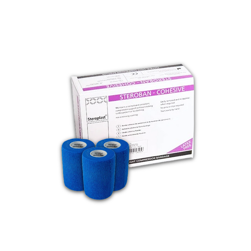 Blue Cohesive Bandage - 5cm x 4.5cm (12)