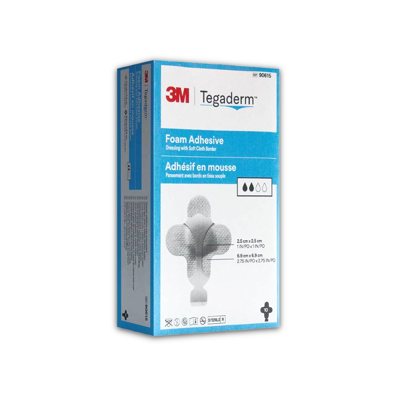 3M Tegaderm Adhesive Foam 6.9cm x 6.9cm (10)