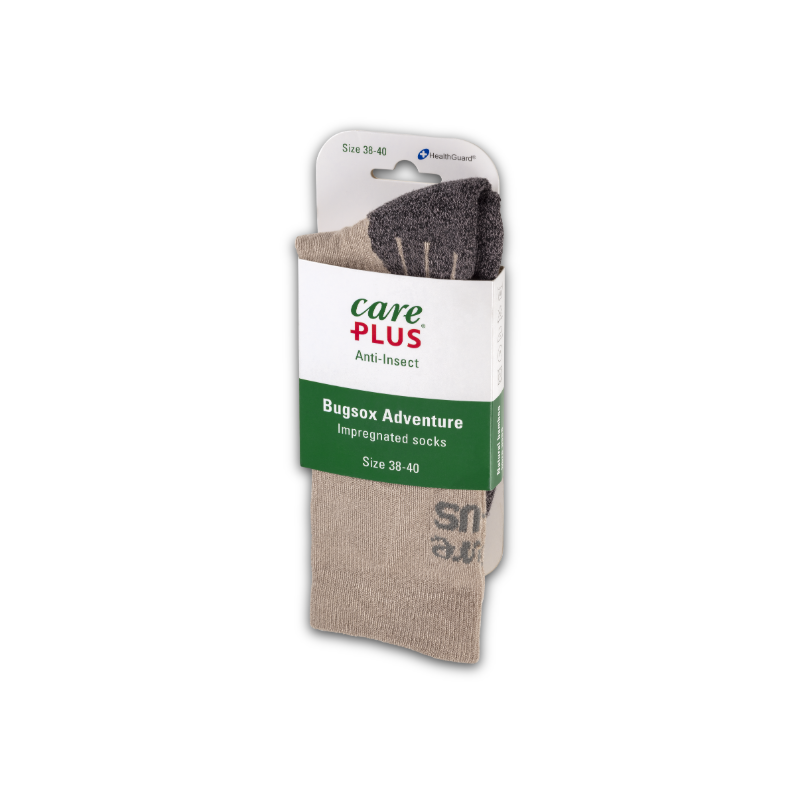 Care Plus Impregnated Adventure Bugsox - Khaki (s38-40) (Pair)