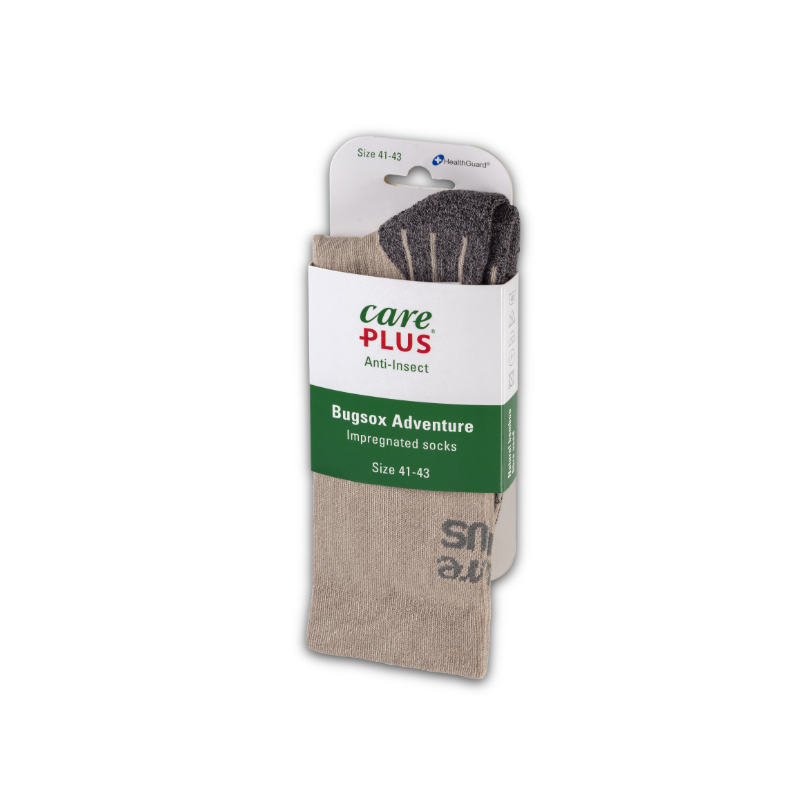 Care Plus Impregnated Adventure Bugsox - Khaki (s41-43) (Pair)