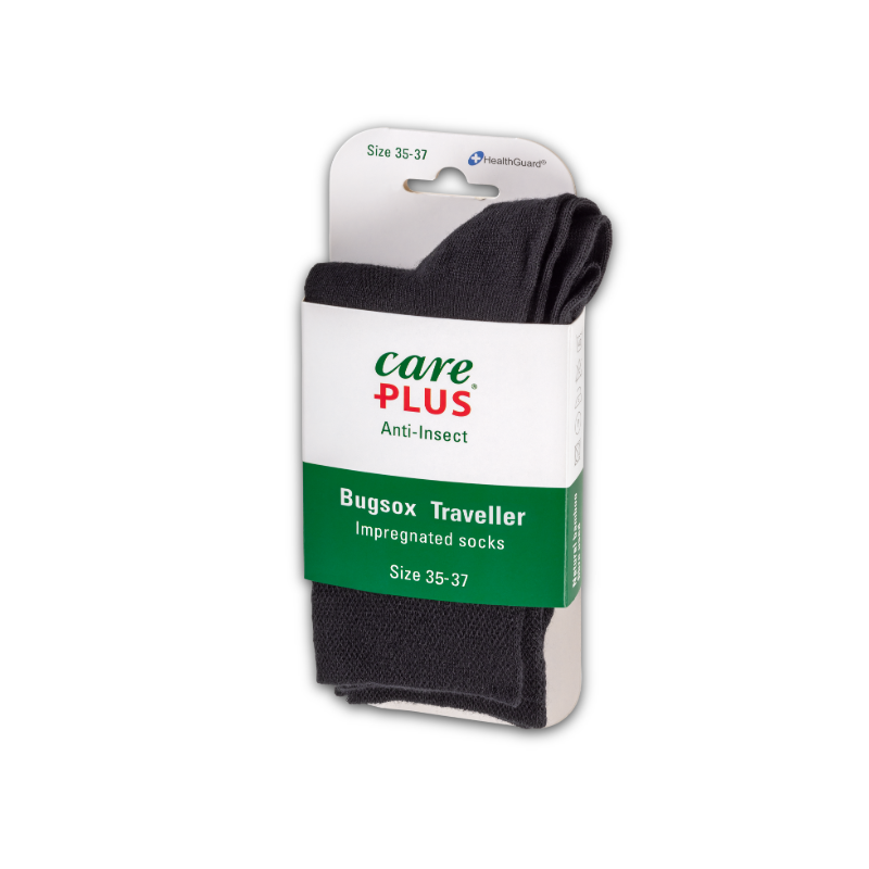 Care Plus Impregnated Traveller Bugsox - Black (s35-37) (Pair)