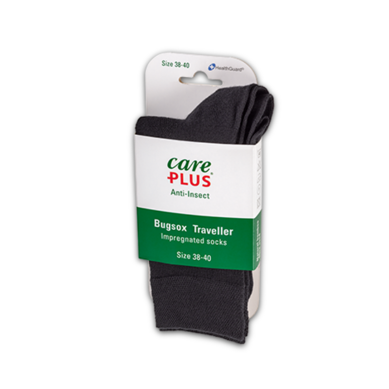 Care Plus Impregnated Traveller Bugsox - Black (s38-40) (Pair)