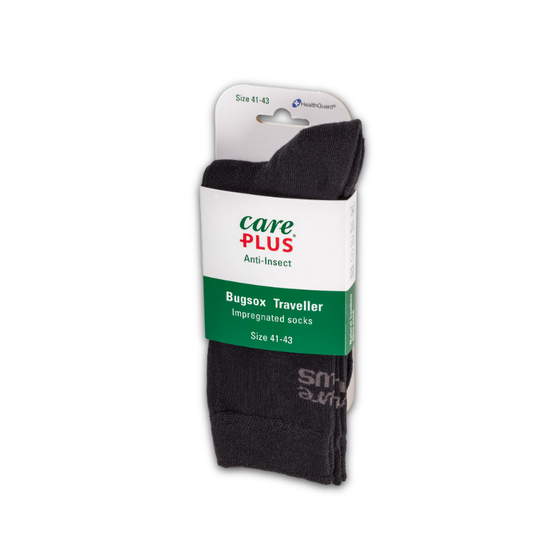 Care Plus Impregnated Traveller Bugsox - Black (s41-43) (Pair)