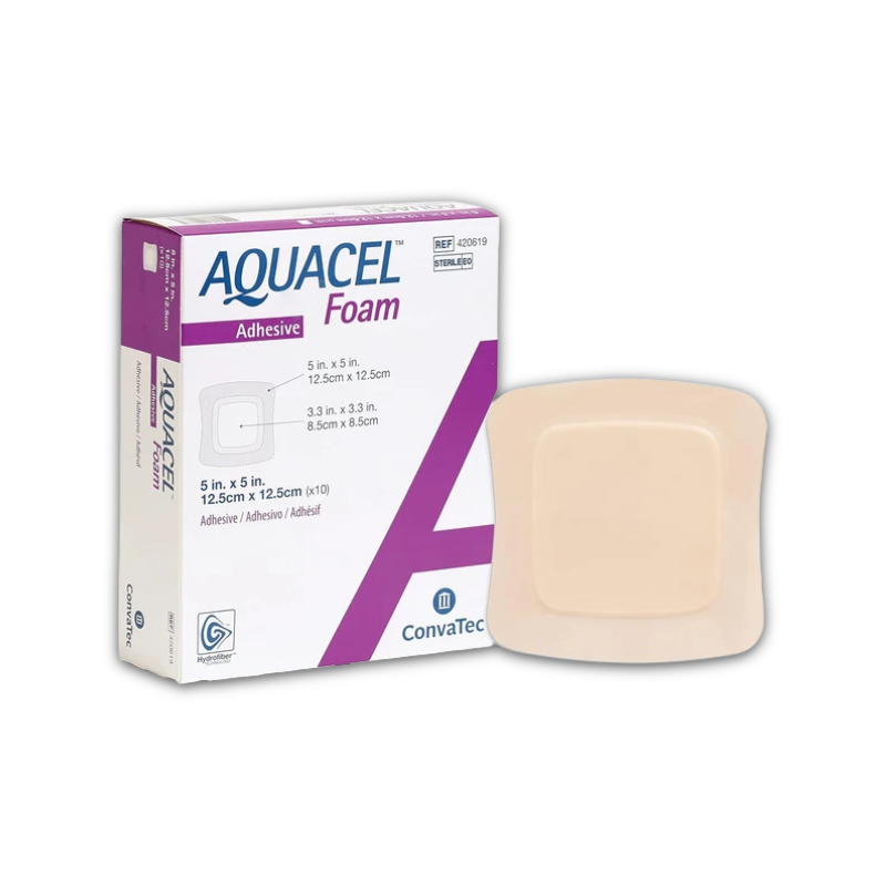 Aquacel Adhesive Foam Dressing - 12.5cm x 12.5cm (10)
