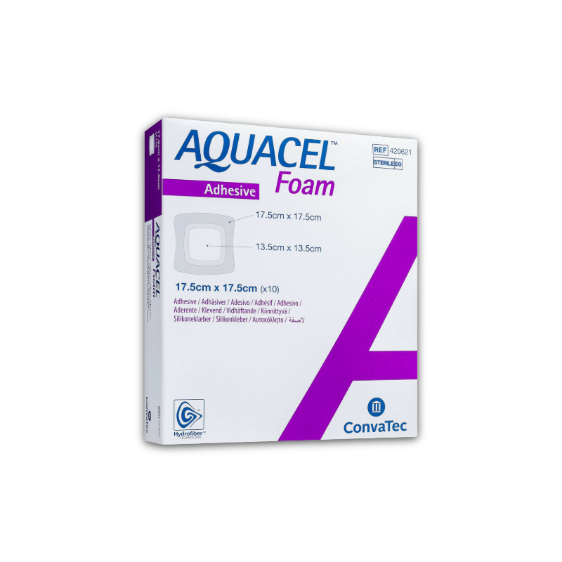Aquacel Foam Adhesive Dressing - 17.5cm x 17.5cm (10)