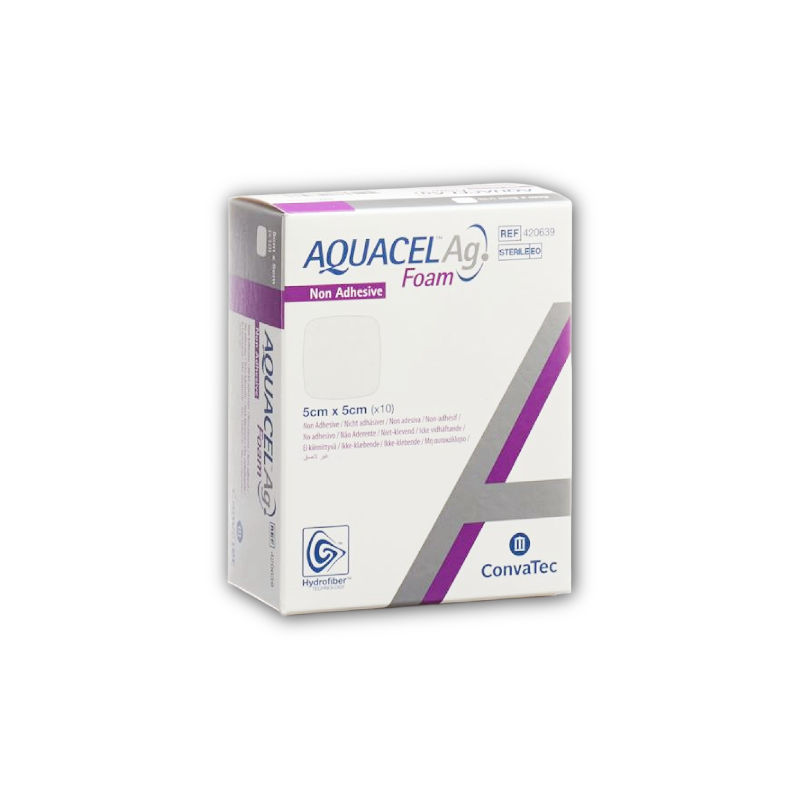 Aquacel Ag Foam Non-Adhesive 5cm x 5cm (10)