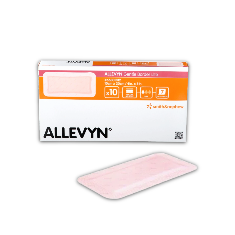 Allevyn Gentle Border Lite Dressing - 10cm x 20cm (10)