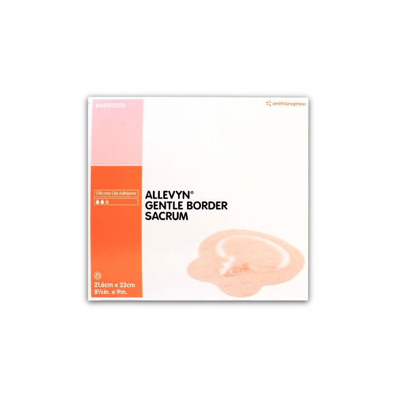 Allevyn Gentle Border Sacrum Dressing - 21.6cm x 23cm (10)