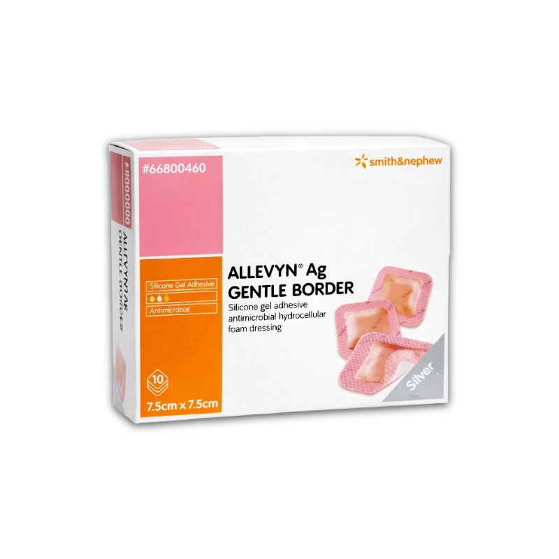 Allevyn Ag Gentle Border Dressing - 7.5cm x 7.5cm (10)