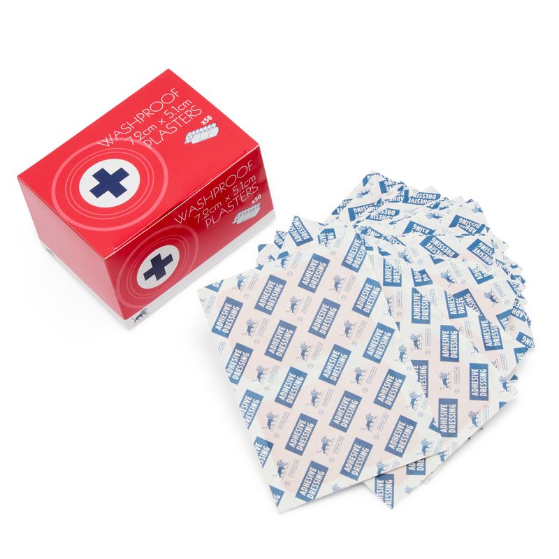 Blue Lion Washproof Plasters - 7.2cm x 5.1cm (50)