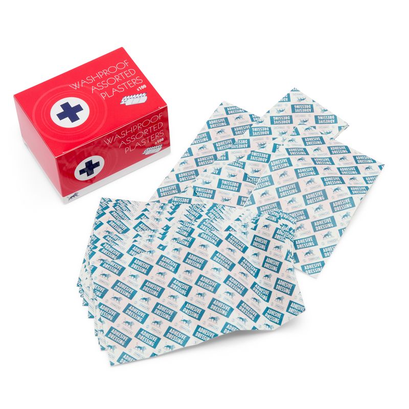 Blue Lion Washproof Plasters – Assorted Sizes (100)