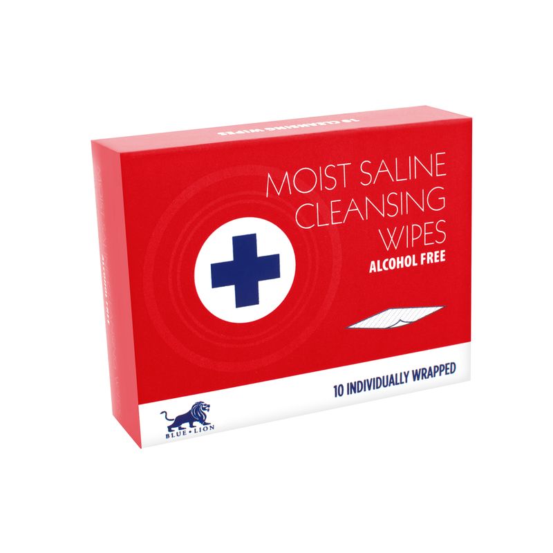 Blue Lion Sterile Saline Moist Wipes (10)