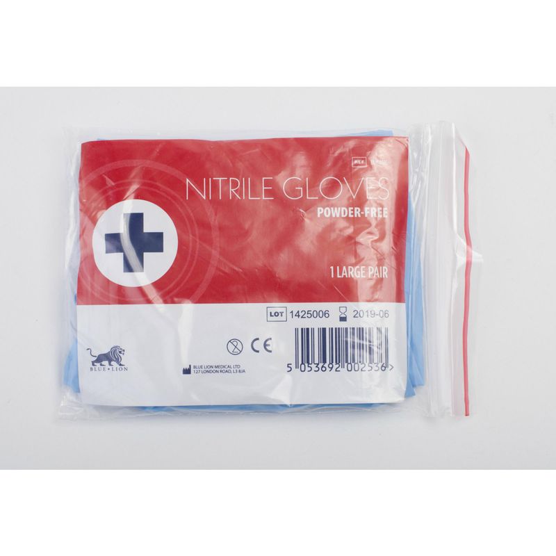 Blue Lion Blue Nitrile Powder Free Gloves – Large (Pair)