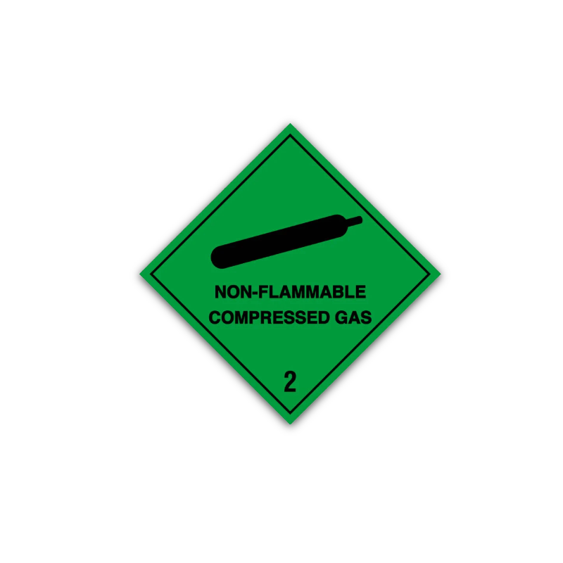 Compressed Gas 2 Sticker - 100x100mm - Green/Black