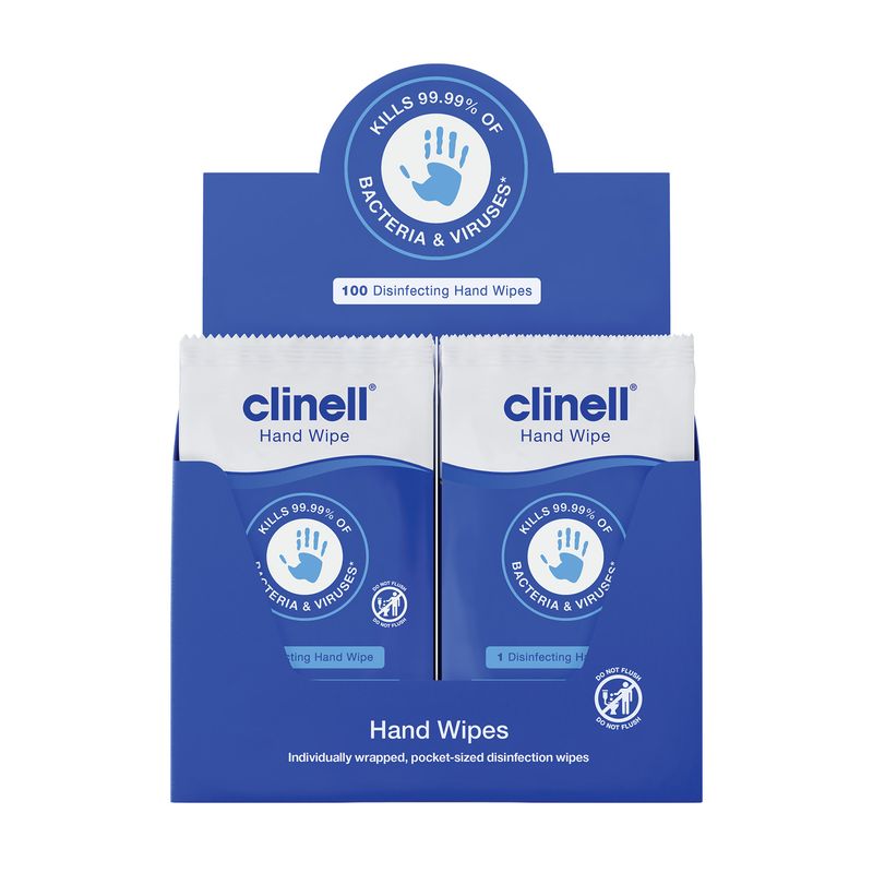 Clinell Antimicrobial Hand Wipes - Individually Wrapped (100)