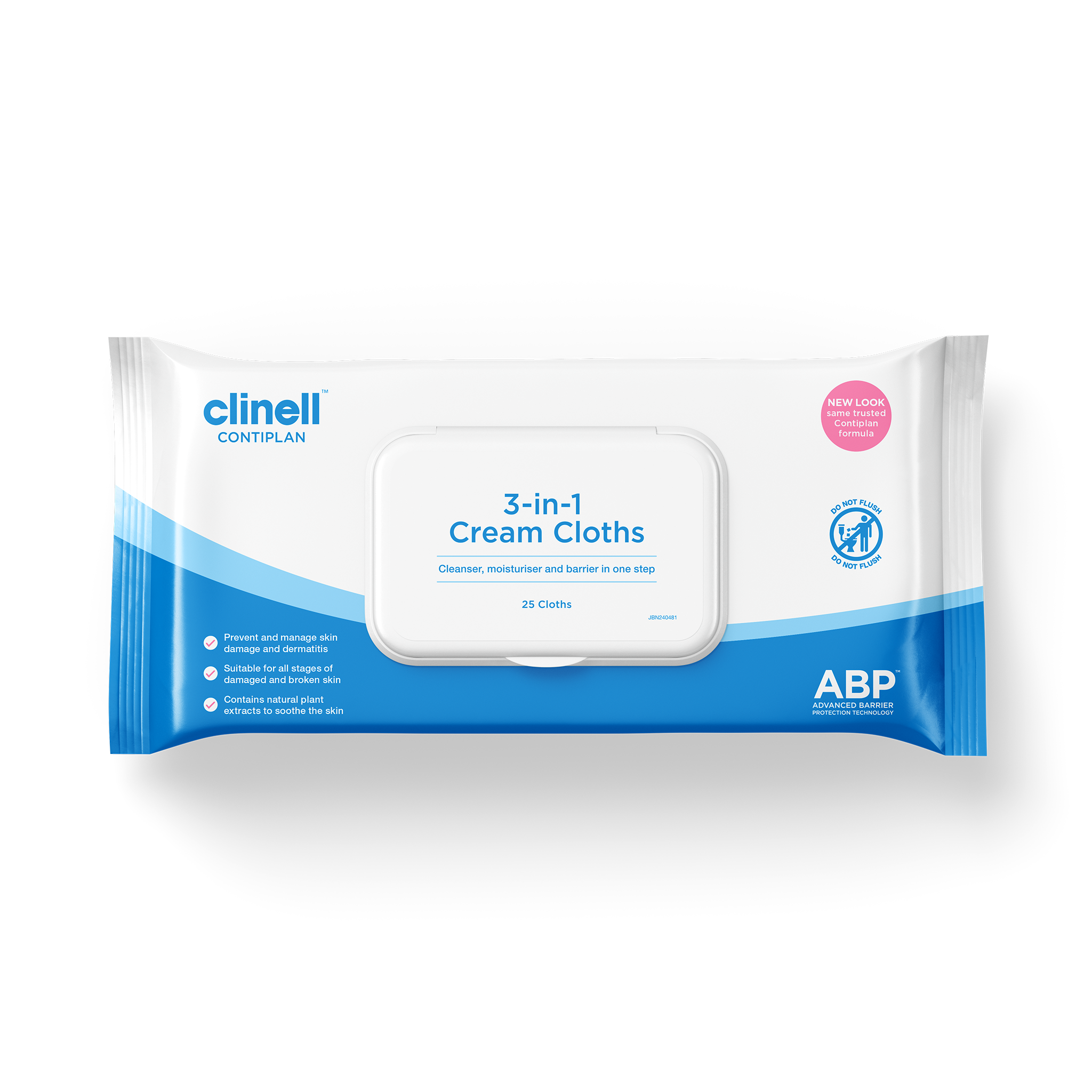 Clinell Contiplan 3 in 1 Cream Cloths (25)