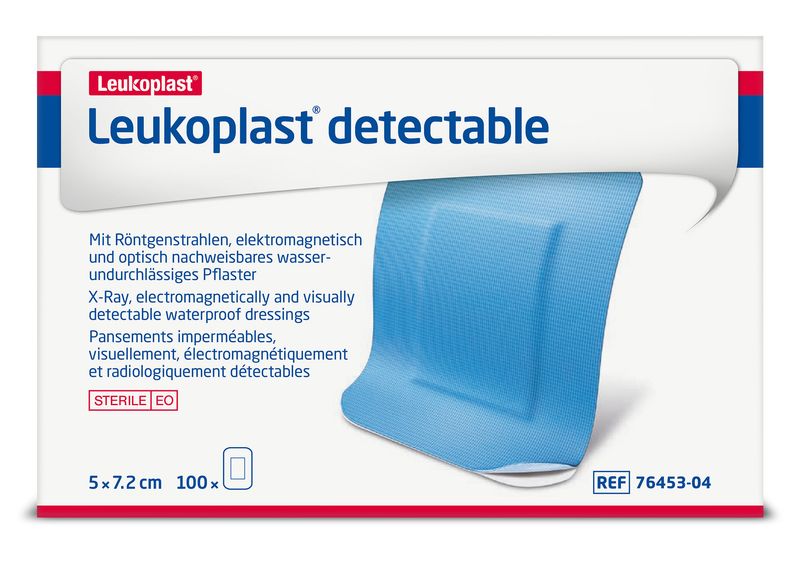 Coverplast Blue Detectable Plasters - 5cm x 7.2cm (100)