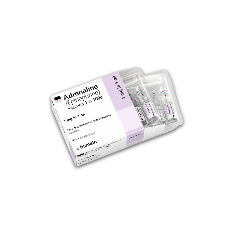 Adrenaline Ampoule - 1:1 000 - 1ml (10) *POM*