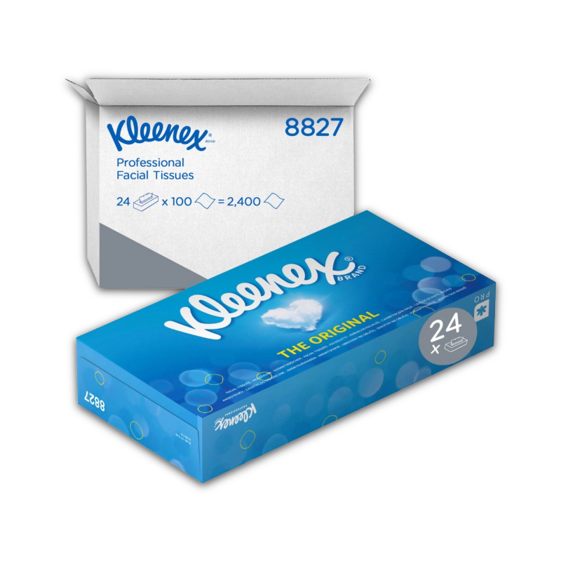 Kleenex Facial Tissues - Standard - White (24 boxes of 100)