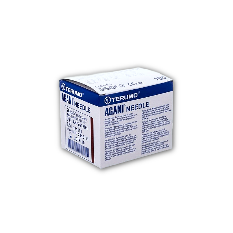 Terumo AGANI Needle - 26G x 0.5" Brown RB (100)