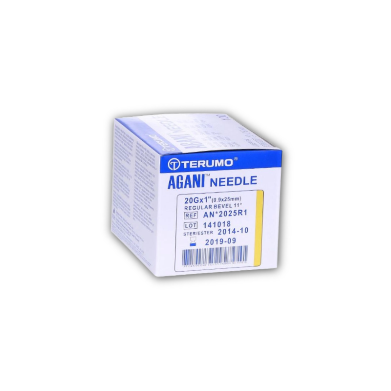 Terumo AGANI Needle 20G x 1"- Yellow RB (100)