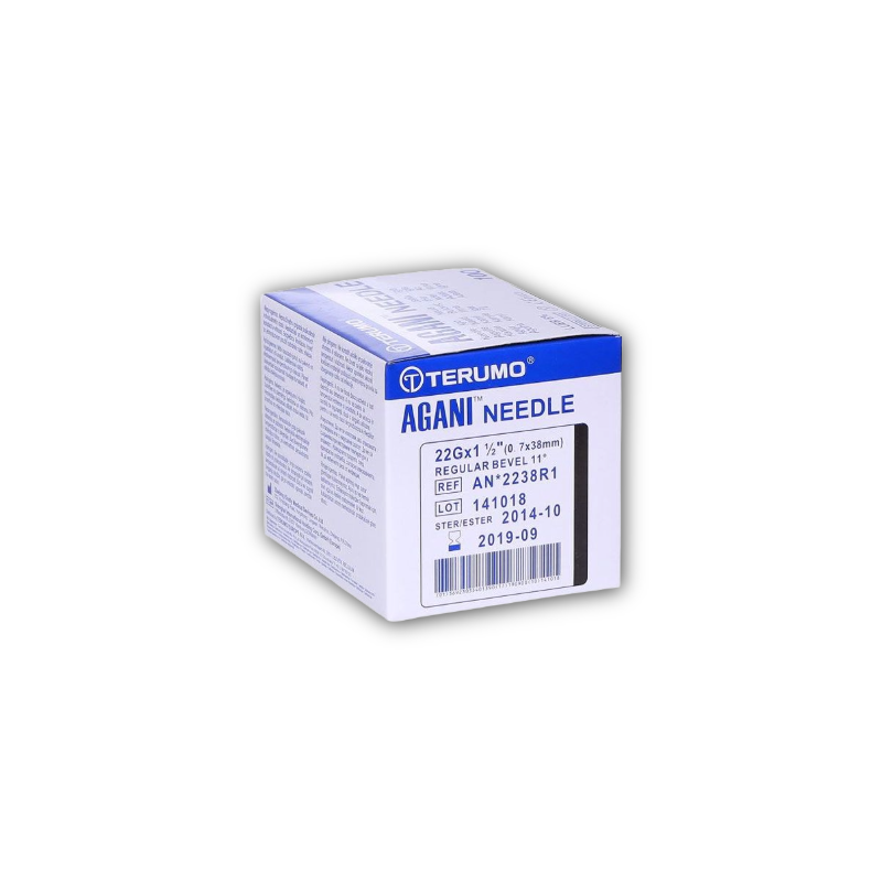 Terumo AGANI Needle 22G x 1.5"- Black RB (100)