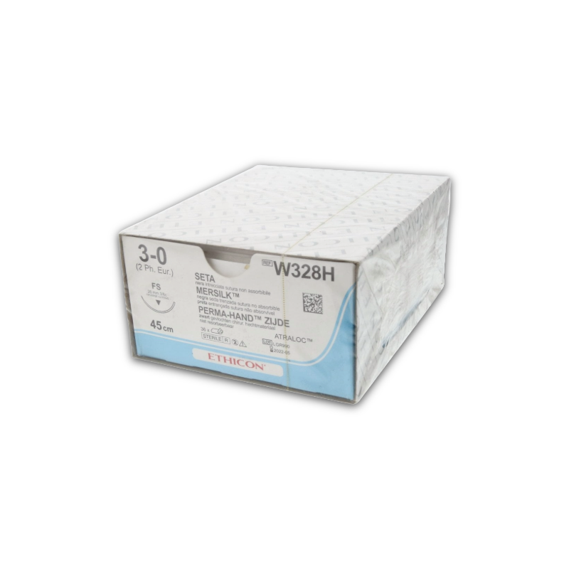 Ethicon Mersilk Sutures with Needle - Black - 3/0x45cm (36)