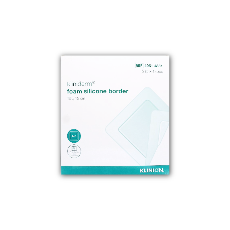 Kliniderm Foam Silicone Dressing 15 x 15cm (5)