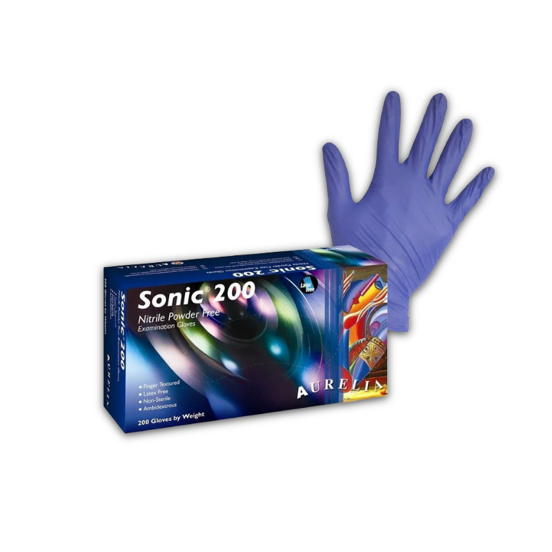 Sterile Nitrile Examination Gloves Blue Large (200)