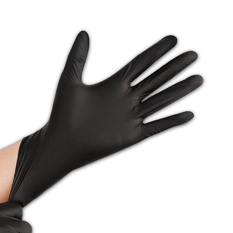 Gloves - Black Rubber H/D - XL (Pair)