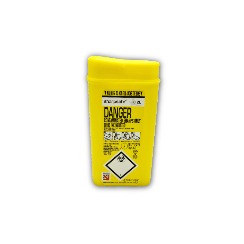 Sharps Disposal Container Non-Return Aperture 0.2 Ltr