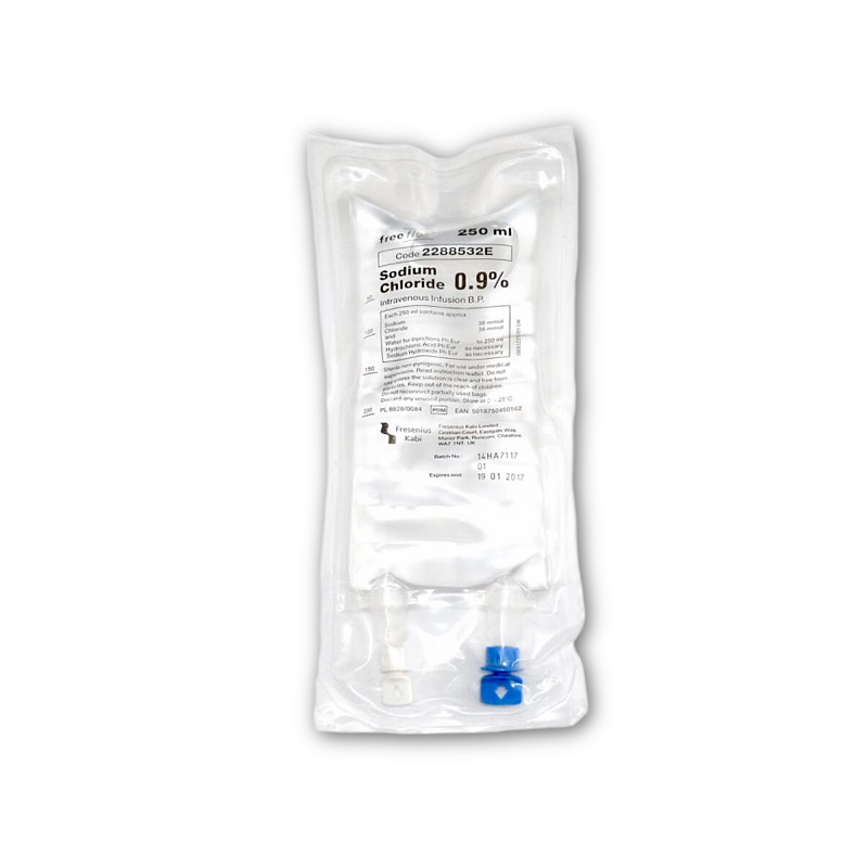Sodium Chloride 0.9% I/V Bag - 250ml (1) *POM*