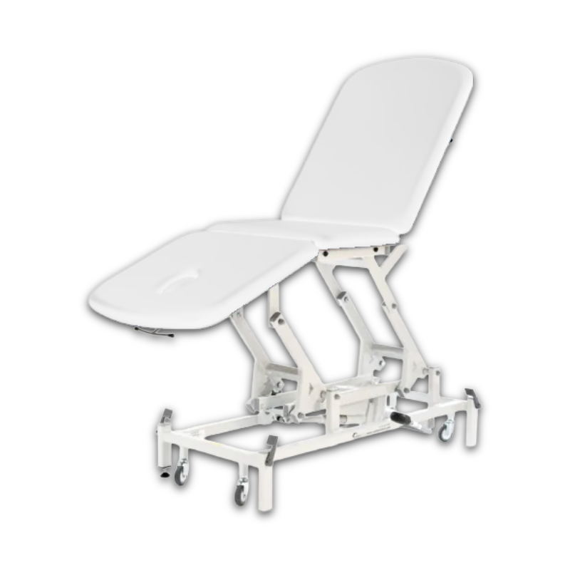 Therapy 3 Section Examination Couch (Electric) - White (inc Breathing Hole)