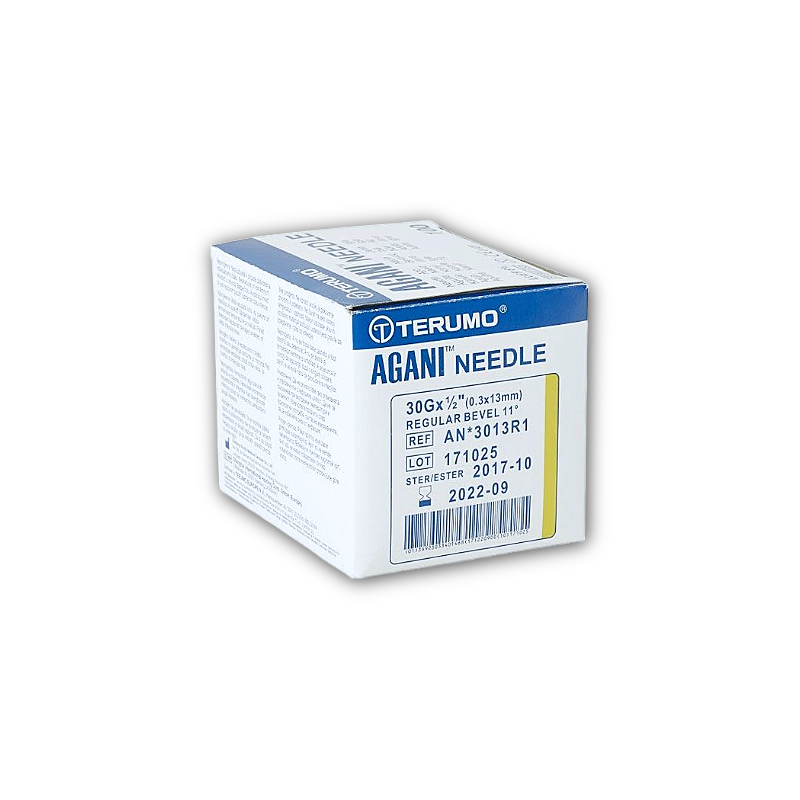 Terumo AGANI Needle 30G x 0.5"- Yellow RB (100)