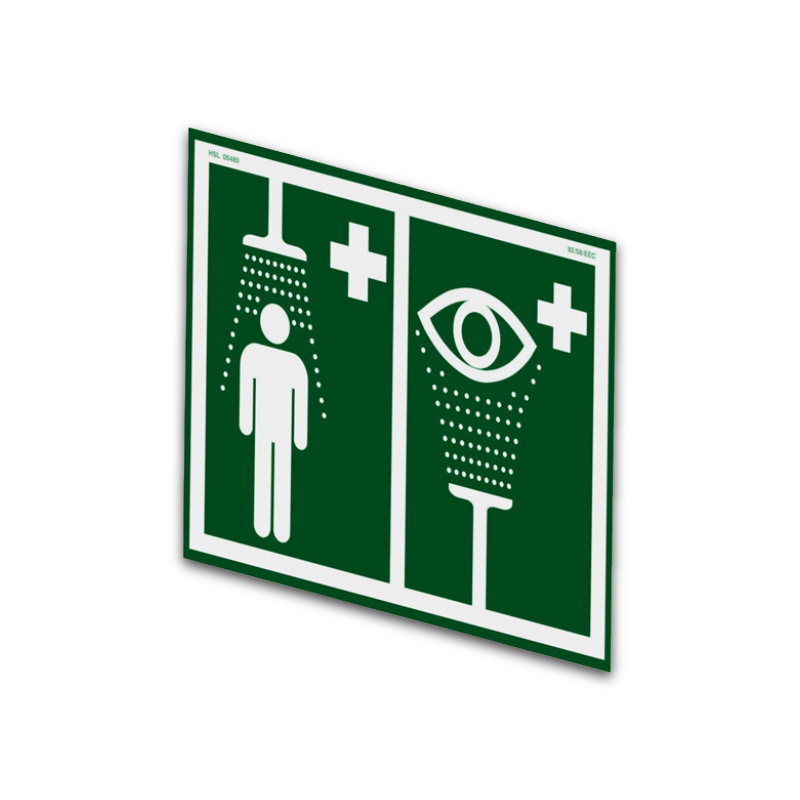 Wall Mounted Eye Wash Sign