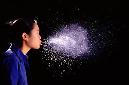 sneezing spreading virus